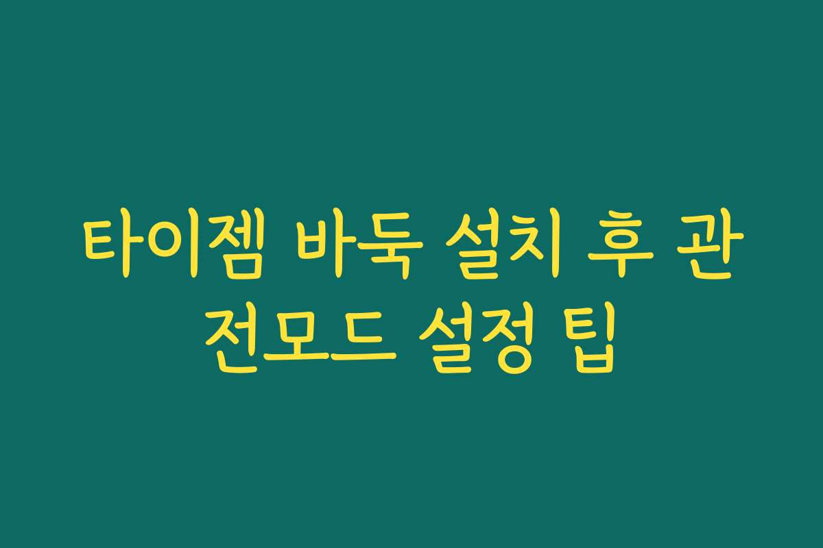 타이젬 바둑 설치 후 관전모드 설정 팁