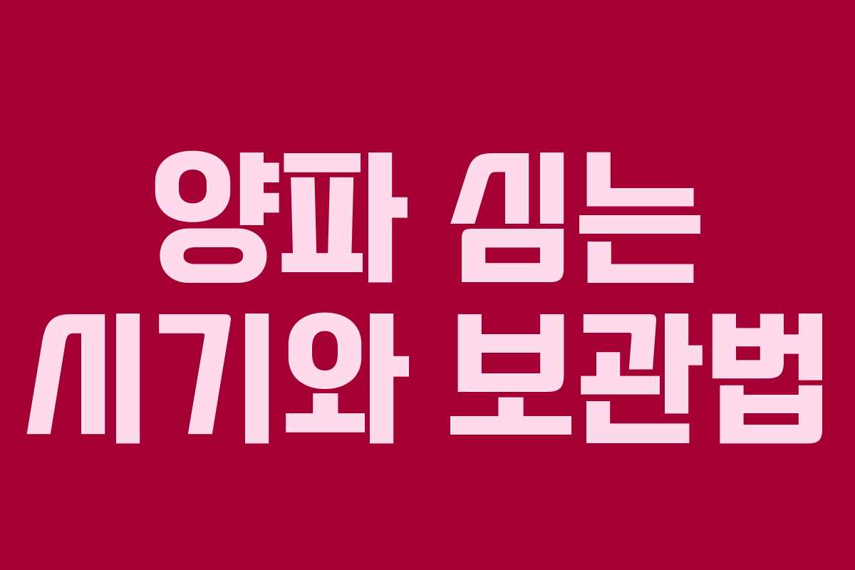 양파 심는 시기와 보관법 양파 심는 시기와 보관법