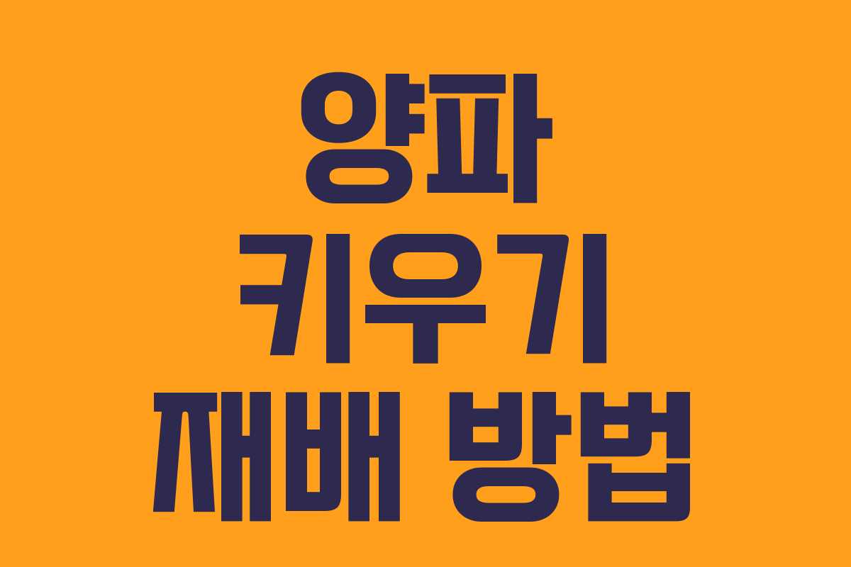 양파 키우기 재배 방법 양파 키우기 재배 방법