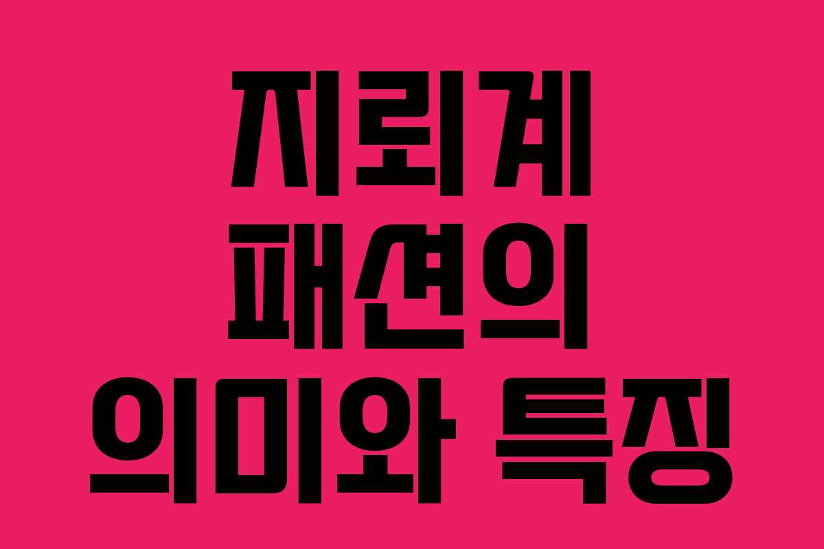 지뢰계 패션의 의미와 특징