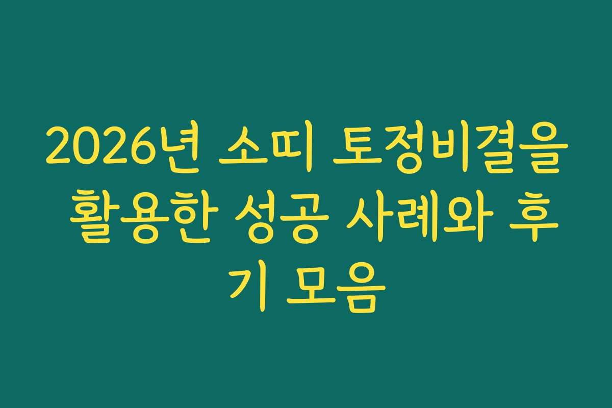 2026년 소띠 토정비결을 활용한 성공 사례와 후기 모음