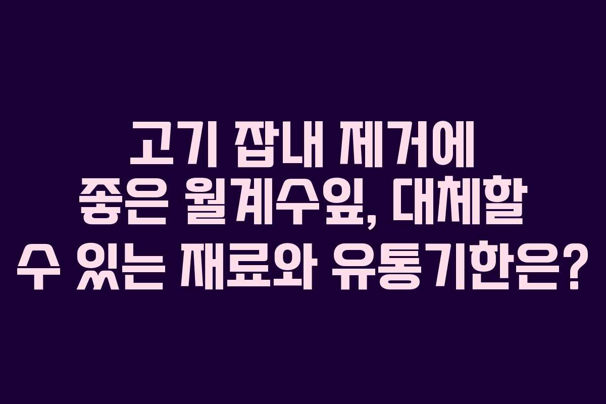 고기 잡내 제거에 좋은 월계수잎, 대체할 수 있는 재료와 유통기한은?
