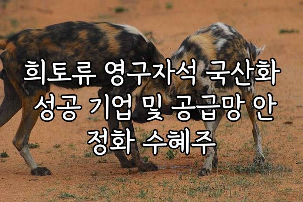 희토류 영구자석 국산화 성공 기업 및 공급망 안정화 수혜주