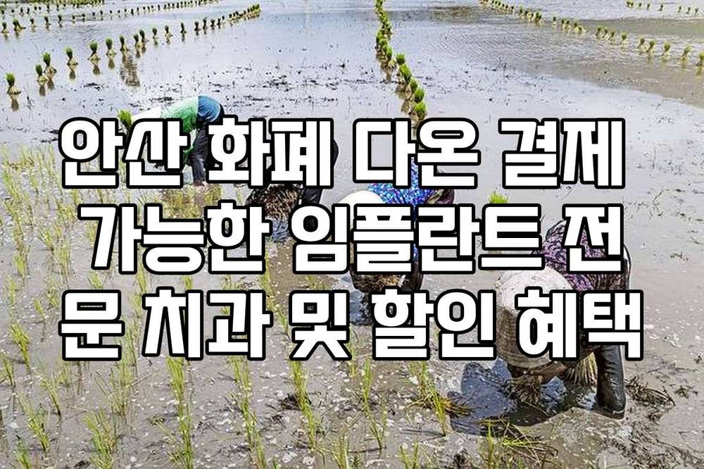 안산 화폐 다온 결제 가능한 임플란트 전문 치과 및 할인 혜택
