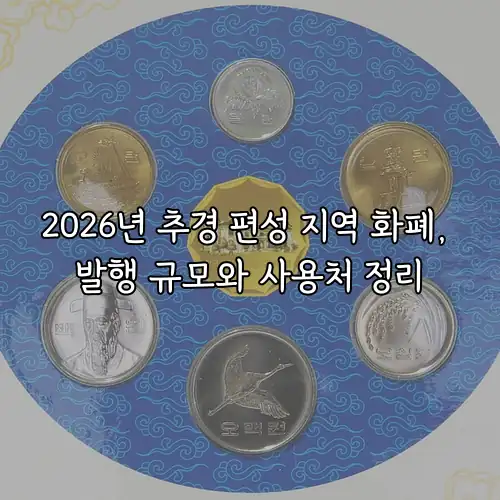 2026년 추경 편성 지역 화폐, 발행 규모와 사용처 정리