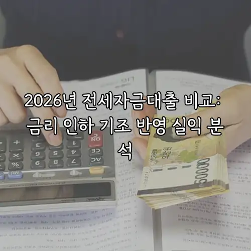 2026년 전세자금대출 비교: 금리 인하 기조 반영 실익 분석
