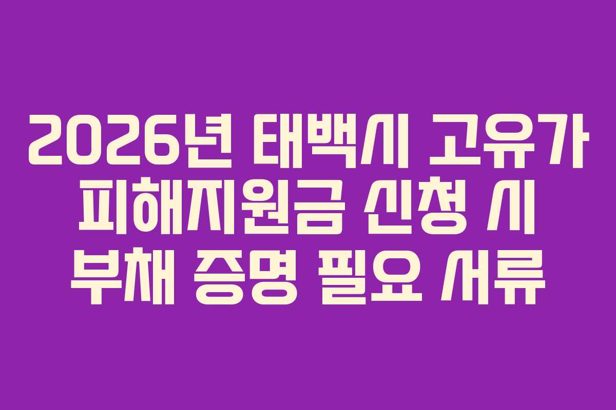 2026년-태백시-고유가-피해지원금-신청-시-부채-증명-필요-서류